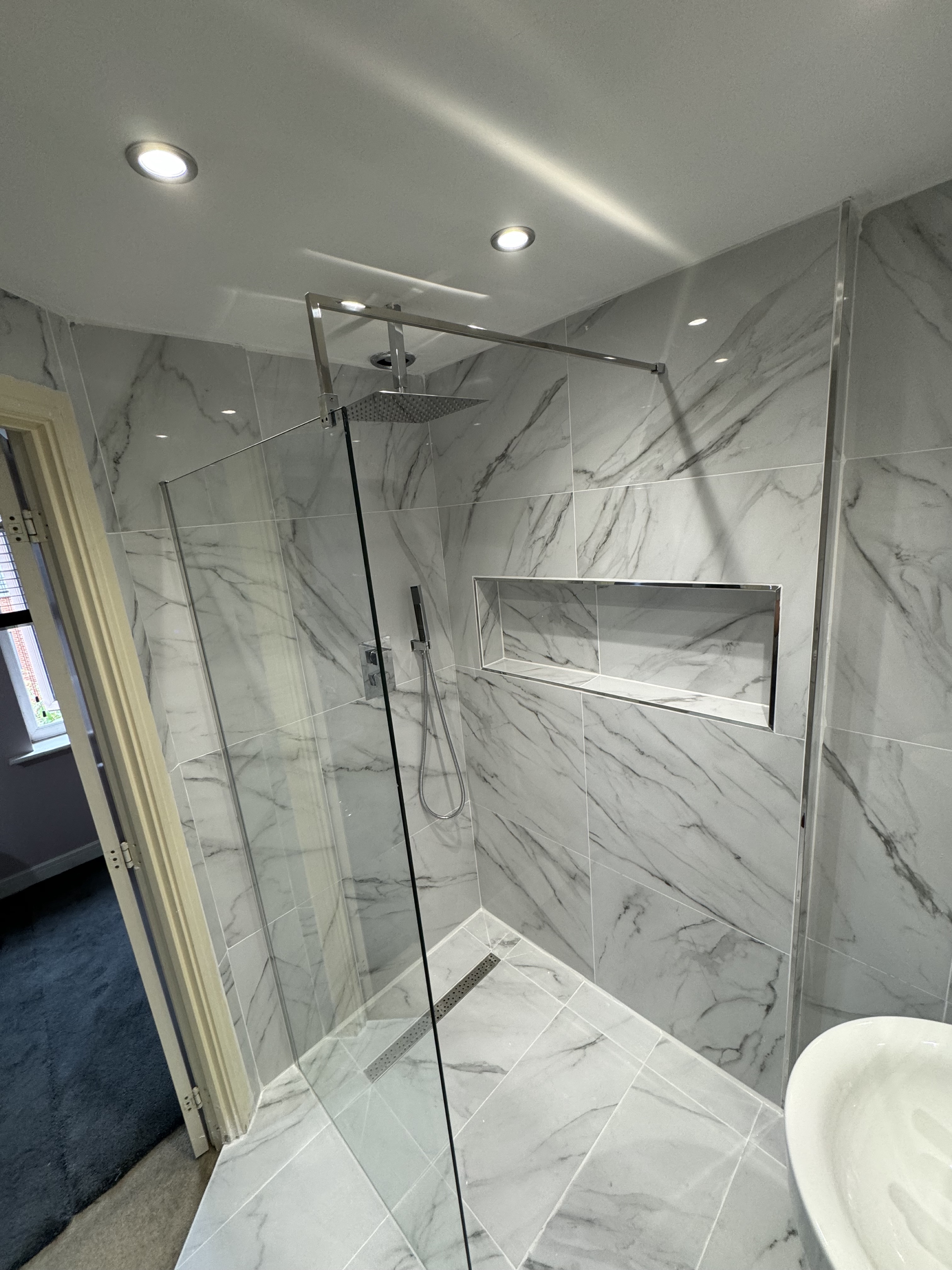 After walk-in shower renovation